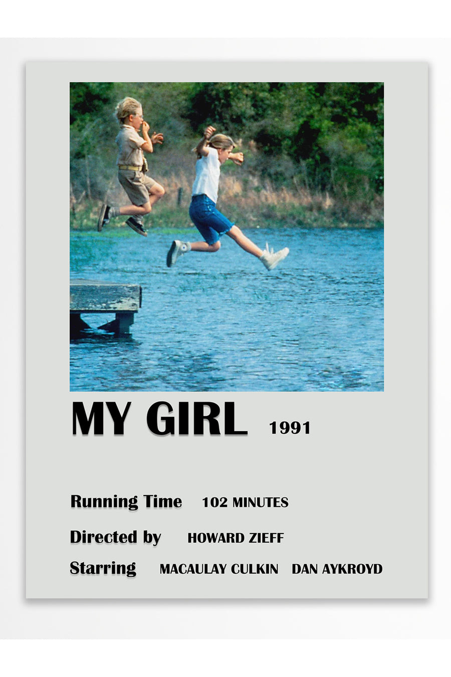 Farklı Tonlarda MY GIRL 1991 Film Çerçevesiz Poster