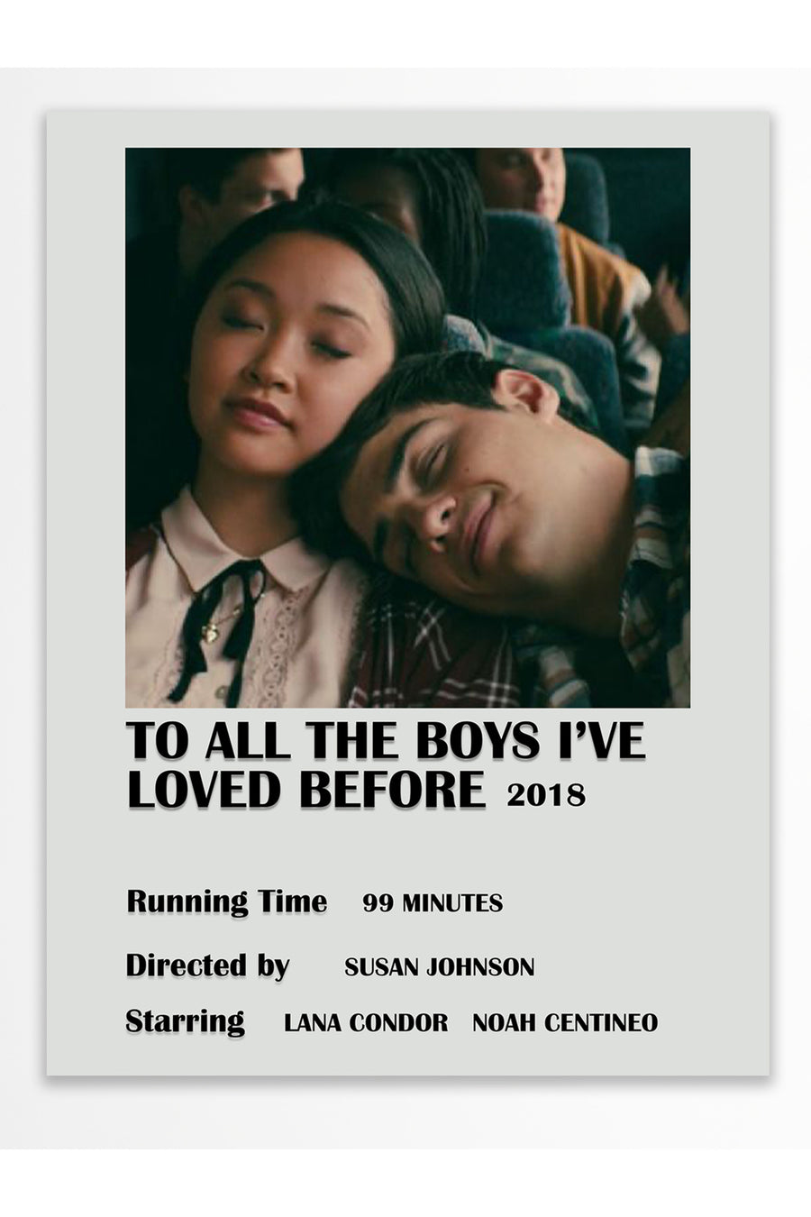 TO ALL THE BOYS I'VE LOVED BEFORE Film Çerçevesiz Poster