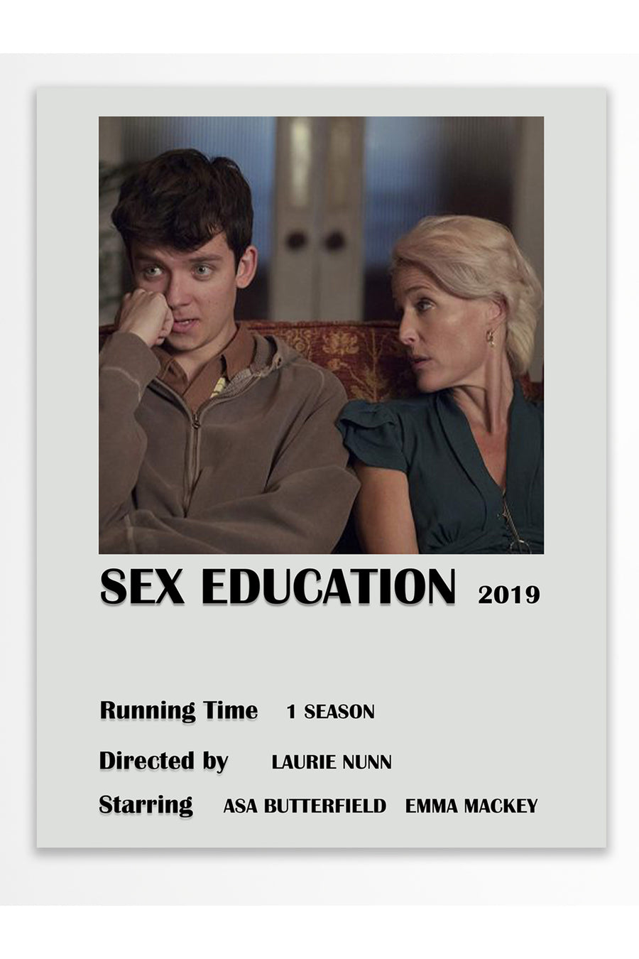 SEX EDUCATION 2019 Film Çerçevesiz Poster