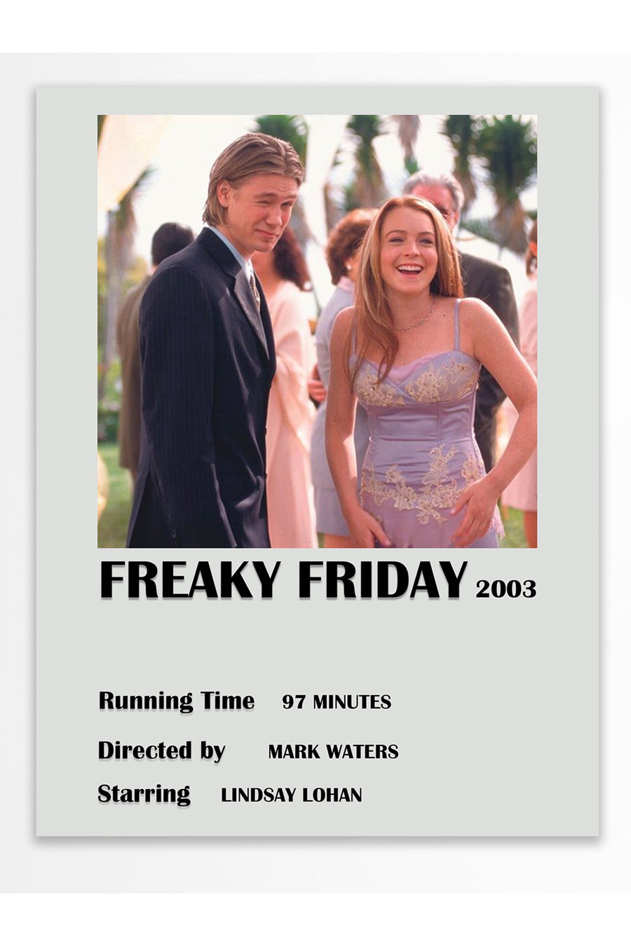 Farklı Tonlarda FREAKY FRIDAY 2003 Film Çerçevesiz Poster