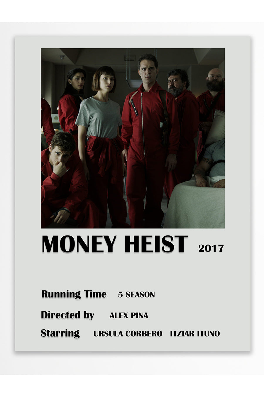 MONEY HEIST 2017 Film Çerçevesiz Poster