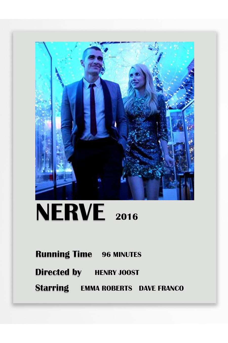 NERVE Film Çerçevesiz Poster