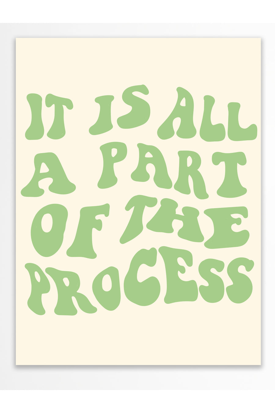 IT IS ALL A PART OF THE PROCESS Çerçevesiz Poster