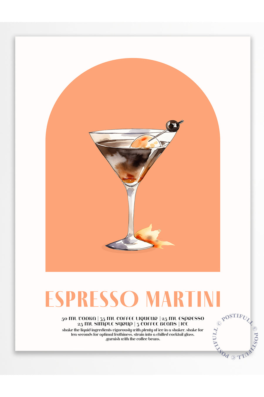 Kokteyl Temalı Duvar Posteri - Espresso Martini